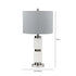 White & Grey Marble Table Lamp